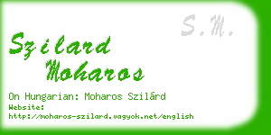 szilard moharos business card
