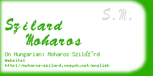 szilard moharos business card